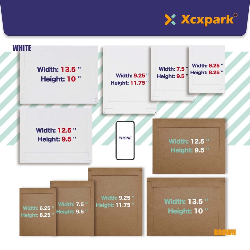 Xxcxpark 25 Pack Rigid Mailers 9.25 x 11.75 inches, Self Seal Photo Document Mailers Premium Cardboard Keep Flat Envelopes for Photos, Pictures, Papers, Files, CD - Image 3